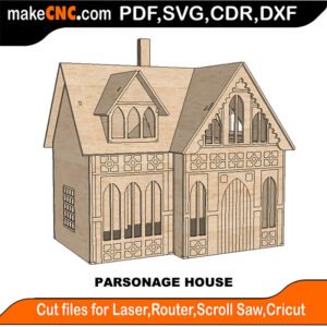 SH Parsonage House MakeCNC SVG DXF PDF CDR 3D puzzle pattern product image
