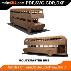 SH Routemaster Bus MakeCNC SVG DXF PDF CDR 3D puzzle pattern product image