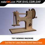 SH Toy Sewing Machine MakeCNC SVG DXF PDF CDR 3D puzzle pattern product image
