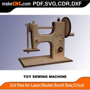 SH Toy Sewing Machine MakeCNC SVG DXF PDF CDR 3D puzzle pattern product image
