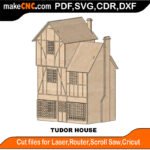 SH Tudor House MakeCNC SVG DXF PDF CDR 3D puzzle pattern product image
