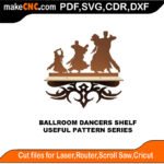 SimpleP Ballroom Dancers Shelf MakeCNC SVG DXF PDF CDR 3D puzzle pattern product image