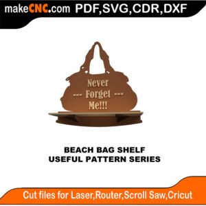 SimpleP Beach Bag Shelf MakeCNC SVG DXF PDF CDR 3D puzzle pattern product image