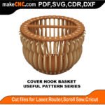 SimpleP Cover Hook Basket MakeCNC SVG DXF PDF CDR 3D puzzle pattern product image