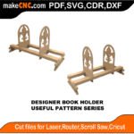SimpleP Designer Book Holder MakeCNC SVG DXF PDF CDR 3D puzzle pattern product image