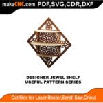 SimpleP Designer Jewel Shelf MakeCNC SVG DXF PDF CDR 3D puzzle pattern product image
