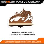 SimpleP Dragon Snake Shelf MakeCNC SVG DXF PDF CDR 3D puzzle pattern product image