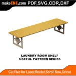 SimpleP Laundry Room Shelf MakeCNC SVG DXF PDF CDR 3D puzzle pattern product image