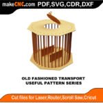SimpleP Old Fashioned Transport MakeCNC SVG DXF PDF CDR 3D puzzle pattern product image
