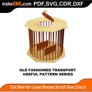 SimpleP Old Fashioned Transport MakeCNC SVG DXF PDF CDR 3D puzzle pattern product image