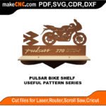 SimpleP Pulsar Bike Shelf MakeCNC SVG DXF PDF CDR 3D puzzle pattern product image