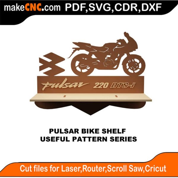 SimpleP Pulsar Bike Shelf MakeCNC SVG DXF PDF CDR 3D puzzle pattern product image