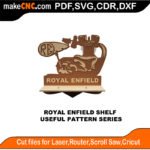 SimpleP Royal Enfield Shelf MakeCNC SVG DXF PDF CDR 3D puzzle pattern product image