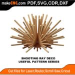 SimpleP Shooting Ray MakeCNC SVG DXF PDF CDR 3D puzzle pattern product image