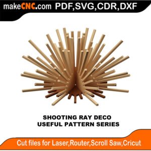 SimpleP Shooting Ray MakeCNC SVG DXF PDF CDR 3D puzzle pattern product image