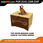 SimpleP Side Top Dragon Cage MakeCNC SVG DXF PDF CDR 3D puzzle pattern product image