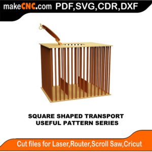 SimpleP Square Shaped Transport MakeCNC SVG DXF PDF CDR 3D puzzle pattern product image