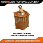 SimpleP Star Insect Home MakeCNC SVG DXF PDF CDR 3D puzzle pattern product image