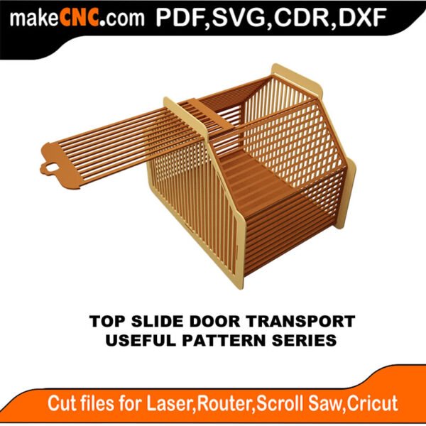 SimpleP Top Slide Door Transport MakeCNC SVG DXF PDF CDR 3D puzzle pattern product image