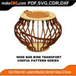 SimpleP Wide Bar Bird Transport MakeCNC SVG DXF PDF CDR 3D puzzle pattern product image