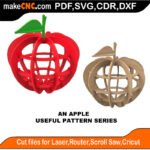 Simple Pattern Apple MakeCNC SVG DXF PDF CDR 3D puzzle pattern product image