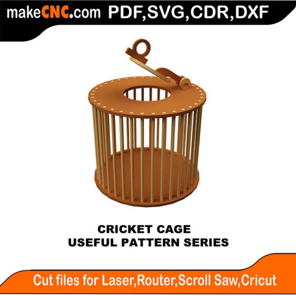 Simple Pattern Cricket Cage MakeCNC SVG DXF PDF CDR 3D puzzle pattern product image