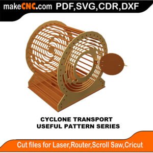 Simple Pattern Cyclone Transport MakeCNC SVG DXF PDF CDR 3D puzzle pattern product image