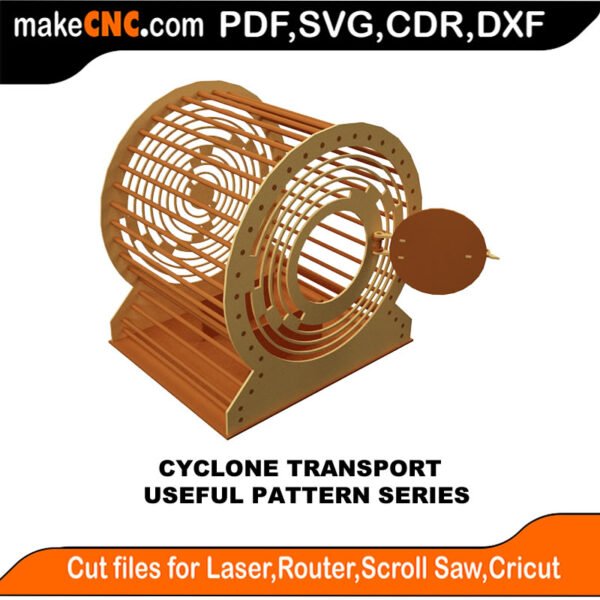 Simple Pattern Cyclone Transport MakeCNC SVG DXF PDF CDR 3D puzzle pattern product image