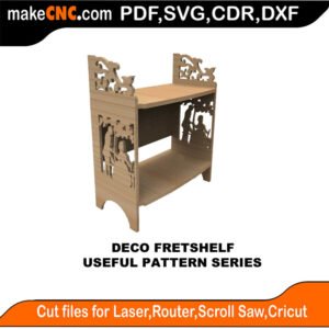 Simple Pattern Deco Fretshelf MakeCNC SVG DXF PDF CDR 3D puzzle pattern product image