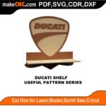 Simple Pattern Ducati Shelf MakeCNC SVG DXF PDF CDR 3D puzzle pattern product image