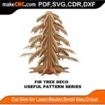 Simple Pattern Fir Tree Deco MakeCNC SVG DXF PDF CDR 3D puzzle pattern product image