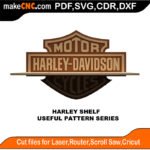Simple Pattern Harley Shelf MakeCNC SVG DXF PDF CDR 3D puzzle pattern product image