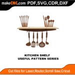 Simple Pattern Kitchen Shelf MakeCNC SVG DXF PDF CDR 3D puzzle pattern product image