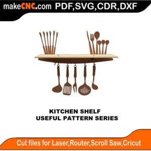 Simple Pattern Kitchen Shelf MakeCNC SVG DXF PDF CDR 3D puzzle pattern product image