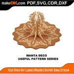 Simple Pattern Manta Deco MakeCNC SVG DXF PDF CDR 3D puzzle pattern product image