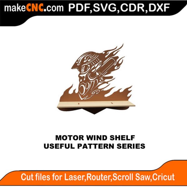 Simple Pattern Motor Wind Shelf MakeCNC SVG DXF PDF CDR 3D puzzle pattern product image
