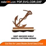 Simple Pattern Ship Anchor Shelf MakeCNC SVG DXF PDF CDR 3D puzzle pattern product image