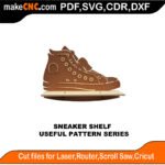 Simple Pattern Sneaker Shelf MakeCNC SVG DXF PDF CDR 3D puzzle pattern product image