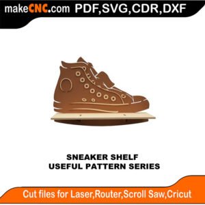 Simple Pattern Sneaker Shelf MakeCNC SVG DXF PDF CDR 3D puzzle pattern product image