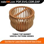 Simple Pattern Table Top Basket MakeCNC SVG DXF PDF CDR 3D puzzle pattern product image