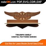 Simple Pattern Triumph Shelf MakeCNC SVG DXF PDF CDR 3D puzzle pattern product image