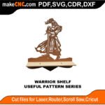 Simple Pattern Warrior Shelf MakeCNC SVG DXF PDF CDR 3D puzzle pattern product image