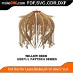 Simple Pattern Willow Deco MakeCNC SVG DXF PDF CDR 3D puzzle pattern product image