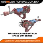 Space Gun Blaster Ray Gun MakeCNC SVG DXF PDF CDR 3D puzzle pattern product image