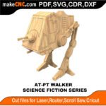 Star Wars AT PT Walker MakeCNC SVG DXF PDF CDR 3D puzzle pattern product image
