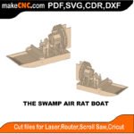 Swamp Air Rat Boat MZST MakeCNC SVG DXF PDF CDR 3D puzzle pattern product image
