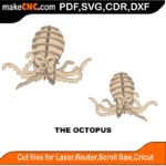 The Octopus MZST MakeCNC SVG DXF PDF CDR 3D puzzle pattern product image