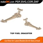 Top Fuel Dragster Car MZST MakeCNC SVG DXF PDF CDR 3D puzzle pattern product image