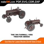 Tractor Farmall 300 1956 Vehicle MakeCNC SVG DXF PDF CDR 3D puzzle pattern product image