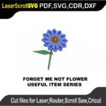 Useful Forget Me Not Flower MakeCNC SVG DXF PDF CDR 3D puzzle pattern product image